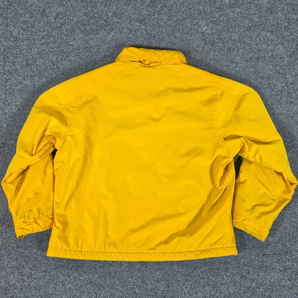Vintage Polo Ralph Lauren Mens Yellow Fleece Lined Windbreaker Jacket Large Flaw